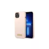 Guess GUHMP13MSBPLP iPhone 13/14/15 készülékhez 6.1" kemény tok Silicone Logo Plate MagSafe rózsaszín