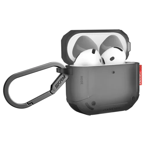 Skinarma Mecha CE tok AirPods 4 készülékhez füst