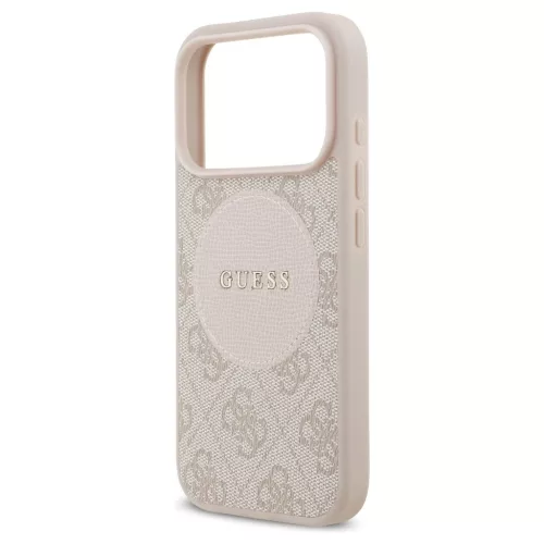 Guess 4G Circle Classic Logo MagSafe tok iPhone 17 Pro készülékhez rózsaszín