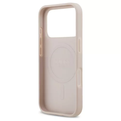 Guess 4G Circle Classic Logo MagSafe tok iPhone 17 Pro készülékhez rózsaszín
