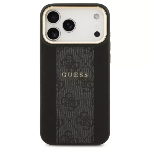tok Guess 4G Stripe MagSafe iPhone 17 Pro Max készülékhez fekete