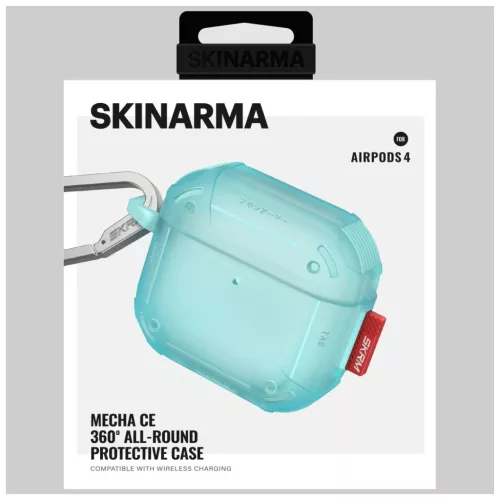 Skinarma Mecha CE tok AirPods 4 készülékhez türkiz