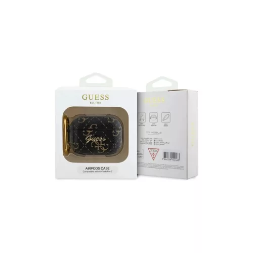 Guess GUAP2PG4GPK AirPods Pro 2 (2022/2023) készülékhez tok 4G Hook fekete