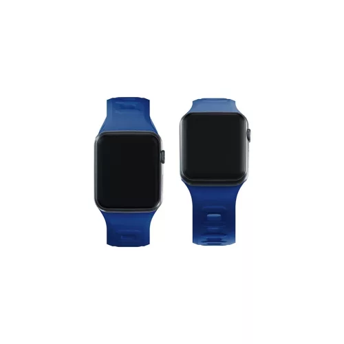 3MK szilikon óraszíj Apple Watch 42/44/45/49mm készülékhez kék