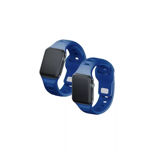 3MK szilikon óraszíj Apple Watch 42/44/45/49mm készülékhez kék