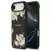 Guess Grained Flowers Classic Logo MagSafe tok iPhone Air készülékhez fekete