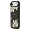 Guess Grained Flowers Classic Logo MagSafe tok iPhone Air készülékhez fekete