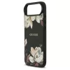 Guess Grained Flowers Classic Logo MagSafe tok iPhone Air készülékhez fekete