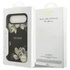 Guess Grained Flowers Classic Logo MagSafe tok iPhone Air készülékhez fekete