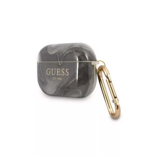 Guess GUAPUNMK AirPods Pro tok készülékhez Marble Collection fekete