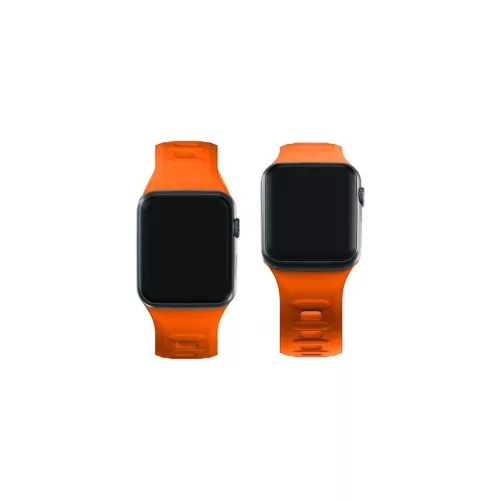 3MK szilikon óraszíj Apple Watch 38/40/41mm készülékhez narancssárga