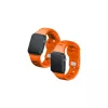 3MK szilikon óraszíj Apple Watch 38/40/41mm készülékhez narancssárga