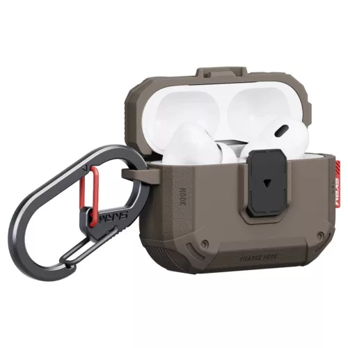 Skinarma Mecha LE tok AirPods Pro 3 készülékhez – nyírfa