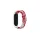 Beline Mi Band 7/6/5 szíj készülékhez, Textilered/fehér, piros/fehér