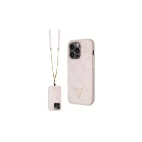   Guess iPhone 14 Pro 6.1" készülékhez keménytok Crossbody 4G Metal Logo rózsaszín