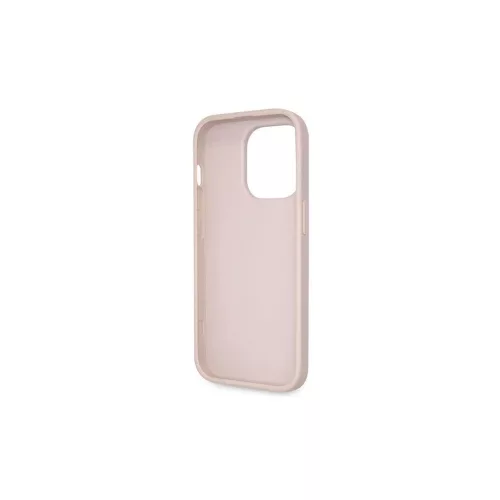 Guess iPhone 14 Pro 6.1" készülékhez keménytok Crossbody 4G Metal Logo rózsaszín
