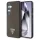 Guess Grained Hot Stamp Peony Pattern Triangle Logo MagSafe tok Samsung Galaxy S25 készülékhez barna