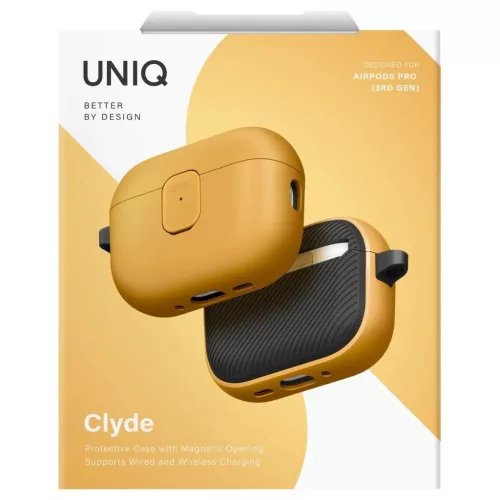 Tok UNIQ Clyde AirPods Pro 3 gen készülékhez sárga-szürke