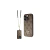 Guess GUHCP14LP4TDSCPW iPhone 14 Pro 6.1" készülékhez kemény tok Crossbody 4G Metal Logo barna