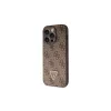 Guess GUHCP14LP4TDSCPW iPhone 14 Pro 6.1" készülékhez kemény tok Crossbody 4G Metal Logo barna