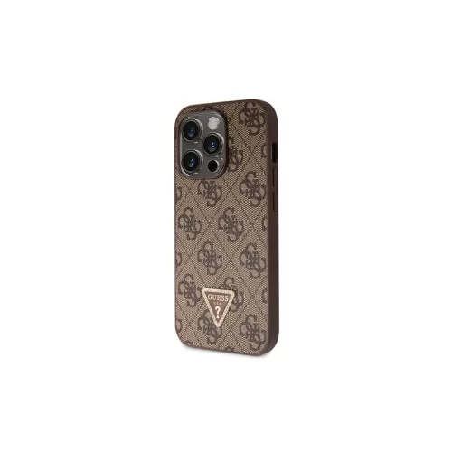 Guess GUHCP14LP4TDSCPW iPhone 14 Pro 6.1" készülékhez kemény tok Crossbody 4G Metal Logo barna