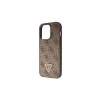 Guess GUHCP14LP4TDSCPW iPhone 14 Pro 6.1" készülékhez kemény tok Crossbody 4G Metal Logo barna