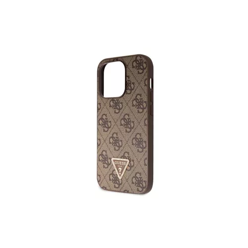 Guess GUHCP14LP4TDSCPW iPhone 14 Pro 6.1" készülékhez kemény tok Crossbody 4G Metal Logo barna