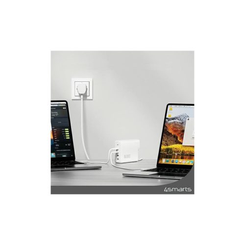 4smarts töltő 200W GaN FlexPro 4xUSB-C 544200 fehér