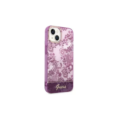 Guess GUHCP14MHGPLHF iPhone 14 Plus / 15 Plus 6.7" készülékhez kemény tok Porcelain Collection fucsia