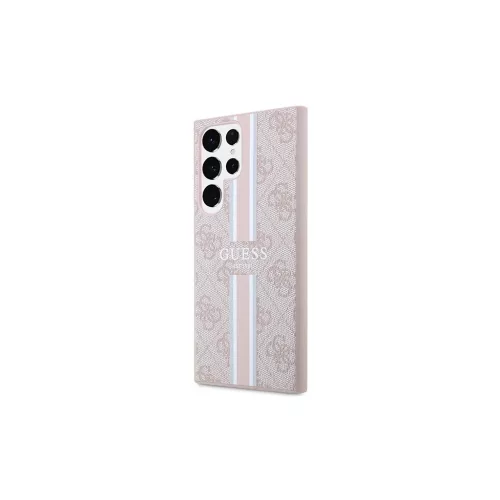 Guess GUHCS23LP4RPSP S23 Ultra készülékhez S918 kemény tok 4G Printed Stripe rózsaszín