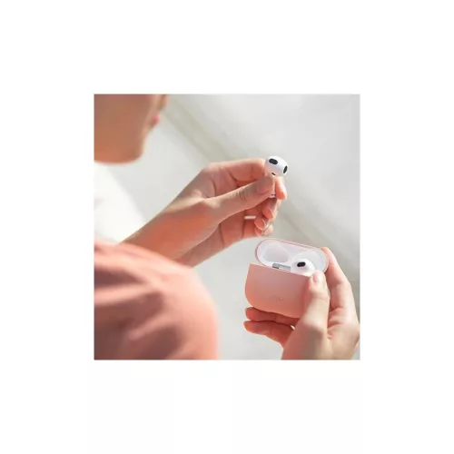 UNIQ Lino Case AirPods 3 gen. szilikon tok készülékhez pasztell rózsaszín