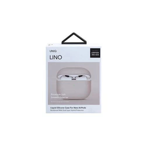 UNIQ Lino Case AirPods 3 gen. szilikon tok készülékhez pasztell rózsaszín
