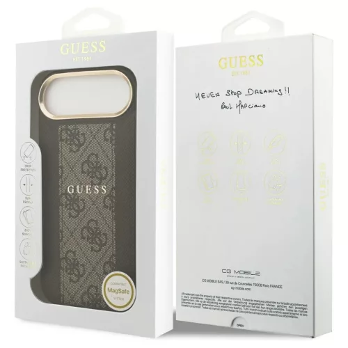 Tok Guess 4G Stripe MagSafe iPhone 17 Air készülékhez barna