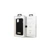 Guess GUHMP13MSPLK iPhone 13/14/15 6.1" készülékhez kemény tok Silicone Logo Plate MagSafe fekete