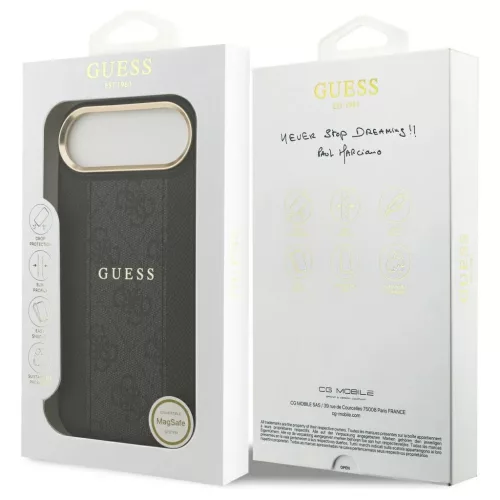 Guess 4G Stripe MagSafe tok iPhone 17 Air készülékhez fekete