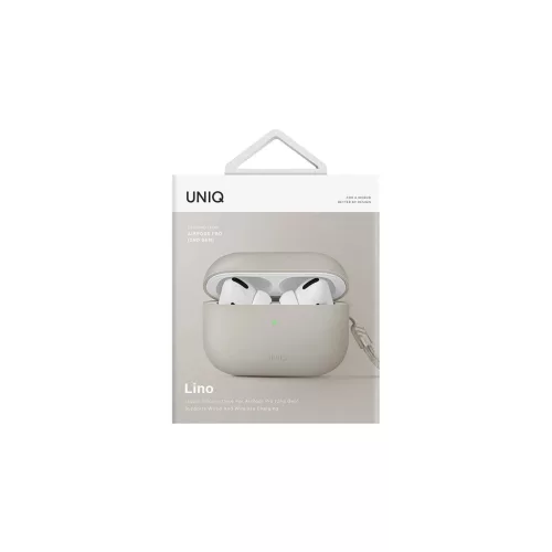 UNIQ Lino Case AirPods Pro 2 gen készülékhez szilikon tok bézs