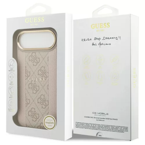 Guess 4G Stripe MagSafe tok iPhone 17 Air készülékhez rózsaszín