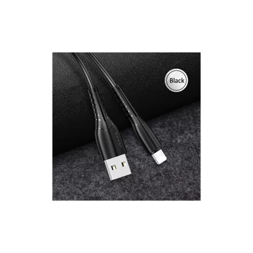 USAMS U35 Lightning kábel 2A Gyors töltés 1m SJ364USB01 (US-SJ364) fekete