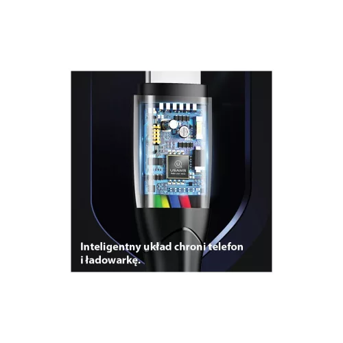 USAMS U35 Lightning kábel 2A Gyors töltés 1m SJ364USB01 (US-SJ364) fekete