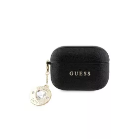   Guess GUAP2PGEHCDK AirPods Pro 2 (2022/2023) készülékhez tok Fixed Glitter Heart Diamond Charm fekete