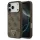 Guess Leather 4G Triangle Strass MagSafe tok iPhone 17 Pro készülékhez barna
