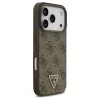 Guess Leather 4G Triangle Strass MagSafe tok iPhone 17 Pro készülékhez barna