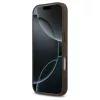Guess Leather 4G Triangle Strass MagSafe tok iPhone 17 Pro készülékhez barna