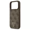 Guess Leather 4G Triangle Strass MagSafe tok iPhone 17 Pro készülékhez barna