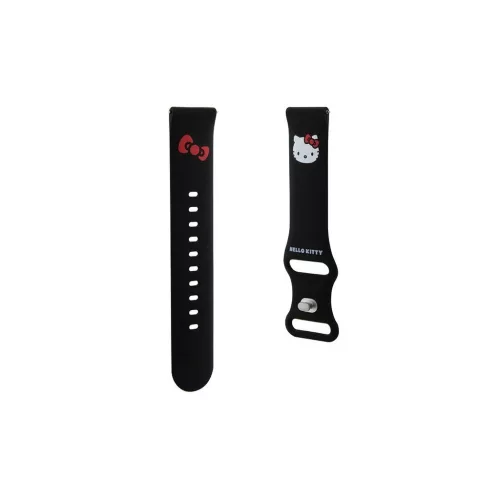Hello Kitty Universal Strap HKUWMSCHBLK Silicone Kitty Head fekete 20mm