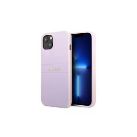   Guess GUHCP13SPSASBPU iPhone 13 mini 5,4" készülékhez tok – Saffiano Hot Stamp & Metal Logo – lila