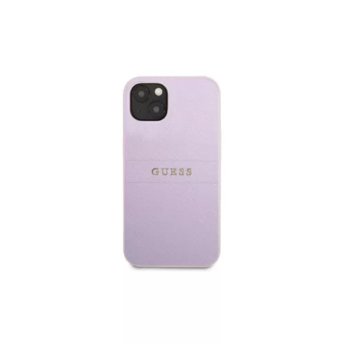 Guess GUHCP13SPSASBPU iPhone 13 mini 5,4" készülékhez tok – Saffiano Hot Stamp & Metal Logo – lila