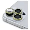 2 az 1-ben készlet Guess BP Rhinestone kijelző- és kameralencsi üveg iPhone 16 Pro Max készülékhez arany