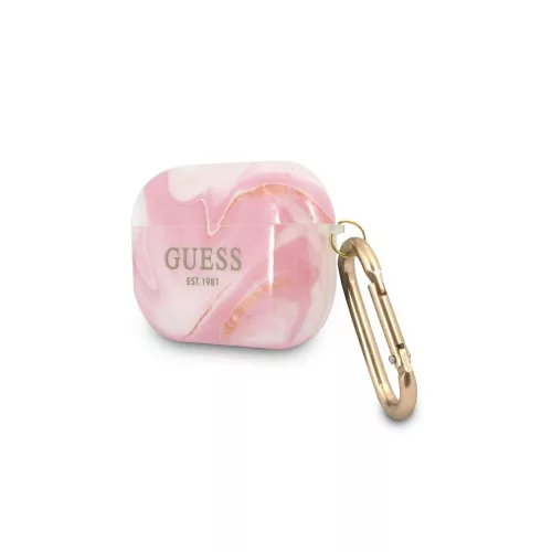 Guess GUAPUNMP AirPods Pro készülékhez tok rózsaszín Marble Collection