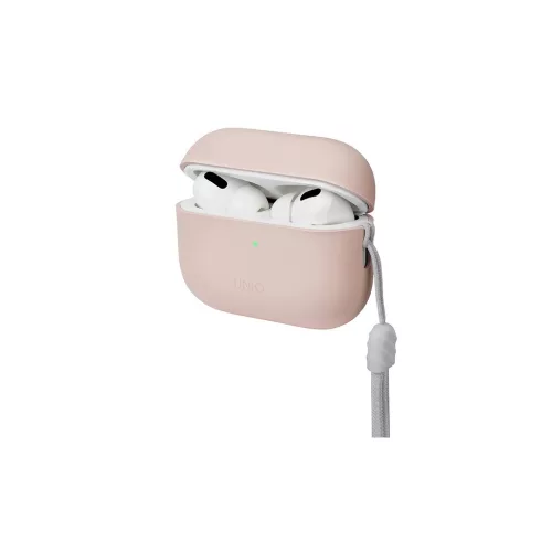 UNIQ Lino Case AirPods Pro 2 gen készülékhez szilikon tok púderrózsaszín